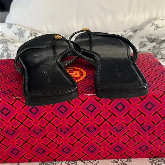 Tory Burch Women's Capri Leather Flip Flop Sandals Sz 8 - Picture 6 of 6